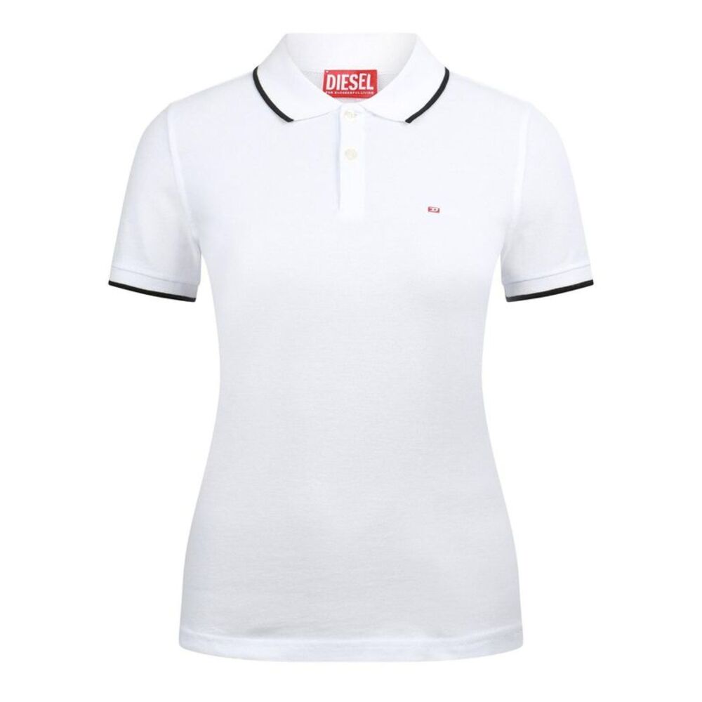 Diesel Womens/Ladies T-Tendy Microdiv Polo Shirt / Bright White